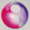 Resin Colorful Pendant, 55mm Thickness:13mm, Hole:21mm Sold by Bag
