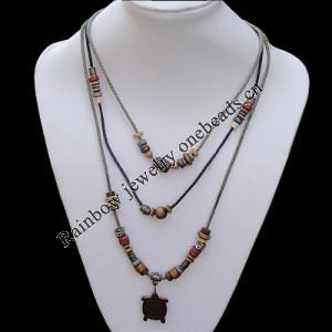 34 Inch Cowhide (Cowskin) with waxed cotton and Jewelry Beads Necklace  Sold by Bag 