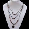 34 Inch Cowhide (Cowskin) with waxed cotton and Jewelry Beads Necklace  Sold by Bag 