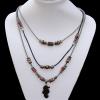35 Inch Cowhide (Cowskin) with waxed cotton and Jewelry Beads Necklace  Sold by Bag 
