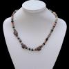 19 Inch Cowhide (Cowskin) with waxed cotton and Jewelry Beads Necklace  Sold by Bag 