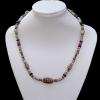 21 Inch Cowhide (Cowskin) with waxed cotton and Jewelry Beads Necklace  Sold by Bag 