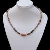 20 Inch Cowhide (Cowskin) with waxed cotton and Jewelry Beads Necklace  Sold by Bag 