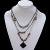 33 Inch Cowhide (Cowskin) with waxed cotton and Jewelry Beads Necklace  Sold by Bag 