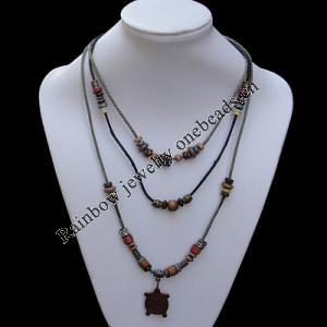 35 Inch Cowhide (Cowskin) with waxed cotton and Jewelry Beads Necklace  Sold by Bag 