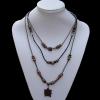 35 Inch Cowhide (Cowskin) with waxed cotton and Jewelry Beads Necklace  Sold by Bag 