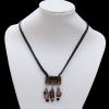 11 Inch Cowhide (Cowskin) with waxed cotton and Jewelry Beads Necklace  Sold by Bag 