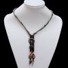 13 Inch Cowhide (Cowskin) with waxed cotton and Jewelry Beads Necklace  Sold by Bag 