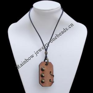 15 Inch Cowhide (Cowskin) with waxed cotton and Jewelry Beads Necklace  Sold by Bag 