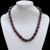 20 Inch Cowhide (Cowskin) with waxed cotton and Jewelry Beads Necklace  Sold by Bag 