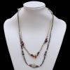 13 Inch Cowhide (Cowskin) with waxed cotton and Jewelry Beads Necklace  Sold by Bag 