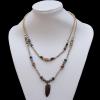 18 Inch Cowhide (Cowskin) with waxed cotton and Jewelry Beads Necklace  Sold by Bag 