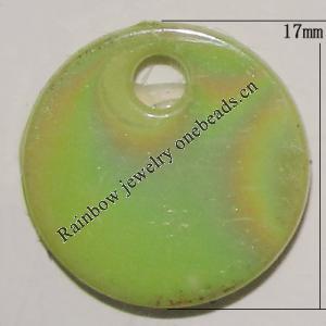 Solid Acrylic  Pendant, Flat Round 17mm, Sold by Bag