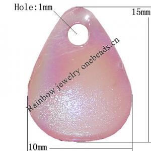 Solid Acrylic Pendant/charm, 15x10mm Hole:1mm, Sold by Bag