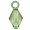 Transparent Acrylic Pendant/Charm, Diamond 21x11mm Hole:3mm, Sold by Bag