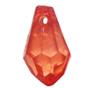 Transparent Acrylic Pendant/Charm, Teardrop 1x9mm Hole:1.5mm, Sold by Bag