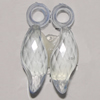 Transparent Acrylic Pendant/Charm, 23x8mm, Sold by Bag