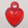 Transparent Acrylic Pendant/Charm, Heart 17x13mm, Sold by Bag
