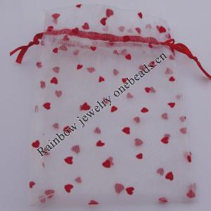 Organza Gift Jewelry Bag, 70x90mm Sold by Bag