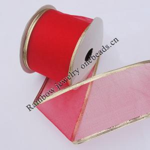 Ribbon Jewelry Printing Satin Ribbon(Christmas), 25mm Length:10 yards, Sold by PC