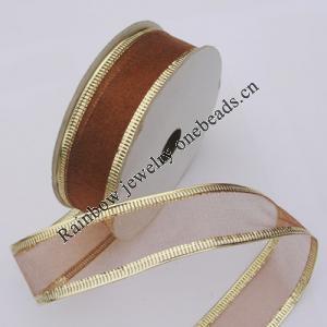 Ribbon Jewelry Printing Satin Ribbon(Christmas), 25mm Length:10 yards, Sold by PC