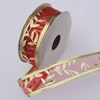 Ribbon Jewelry Printing Satin Ribbon(Christmas), 25mm Length:10 yards, Sold by PC