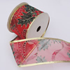 Ribbon Jewelry Printing Satin Ribbon(Christmas), 38mm Length:10 yards, Sold by PC