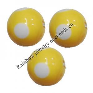 Handmade Solid Acrylic Beads, Round 12mm, Sold by Bag