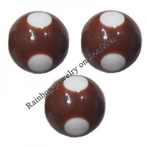 Handmade Solid Acrylic Beads, Round 20mm, Sold by Bag