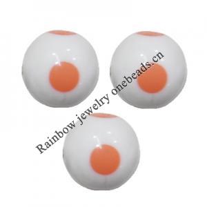 Handmade Solid Acrylic Beads, Round 12mm, Sold by Bag