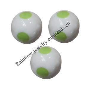 Handmade Solid Acrylic Beads, Round 12mm, Sold by Bag