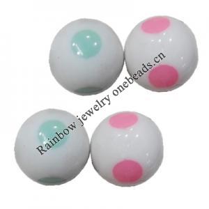 Handmade Solid Acrylic Beads, Round 12mm, Sold by Bag