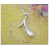 Sterling Silver Pendants platina plating, Alphabet(Letter) 21.74x13.49mm, Sold by PC