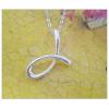 Sterling Silver Pendants platina plating, Alphabet(Letter) 26x11.5mm, Sold by PC