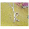 Sterling Silver Pendants platina plating, Alphabet(Letter) 28x12mm, Sold by PC