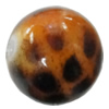 Imitate Animal skins Acrylic Beads, Painted Spray-paint, Round 16mm  Sold by Bag