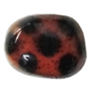 Imitate Animal skins Acrylic Beads, Painted Spray-paint, Oval 16x13mm Hole:2mm, Sold by Bag