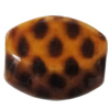 Imitate Animal skins Acrylic Beads, Painted Spray-paint, 24x20mm Hole:1mm, Sold by Bag