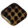Imitate Animal skins Acrylic Beads, Painted Spray-paint, Diamond 30x26mm Hole:2mm, Sold by Bag