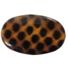 Imitate Animal skins Acrylic Beads, Painted Spray-paint, Flat Oval 35x22mm Hole:3mm, Sold by Bag