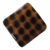 Imitate Animal skins Acrylic Beads, Painted Spray-paint, Diamond 29mm Hole:1mm, Sold by Bag