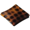 Imitate Animal skins Acrylic Beads, Painted Spray-paint, Twist Diamond 38x29mm Hole:2mm, Sold by Bag