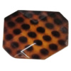 Imitate Animal skins Acrylic Beads, Painted Spray-paint, Faceted 39x29mm Hole:2mm, Sold by Bag