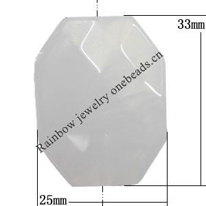 Dichroic Solid Acrylic Beads, Faceted Polygon 33x25mm Hole:1mm, Sold by Bag