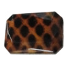 Imitate Animal skins Acrylic Beads, Painted Spray-paint, Faceted 28x20mm Hole:2mm, Sold by Bag