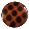 Imitate Animal skins Acrylic Beads, Painted Spray-paint, Flat Round 21mm Hole:1mm, Sold by Bag