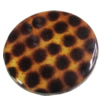 Imitate Animal skins Acrylic Beads, Painted Spray-paint, Flat Round 32mm Hole:2mm, Sold by Bag