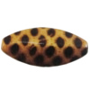 Imitate Animal skins Acrylic Beads, Painted Spray-paint, Horse Eye 36x16mm Hole:1mm, Sold by Bag