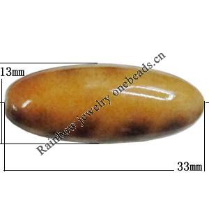 Imitate Animal skins Acrylic Beads, Painted Spray-paint, Oval 33x13mm Hole:3mm, Sold by Bag