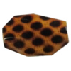 Imitate Animal skins Acrylic Beads, Painted Spray-paint, Nugget 31x20mm Hole:2mm, Sold by Bag